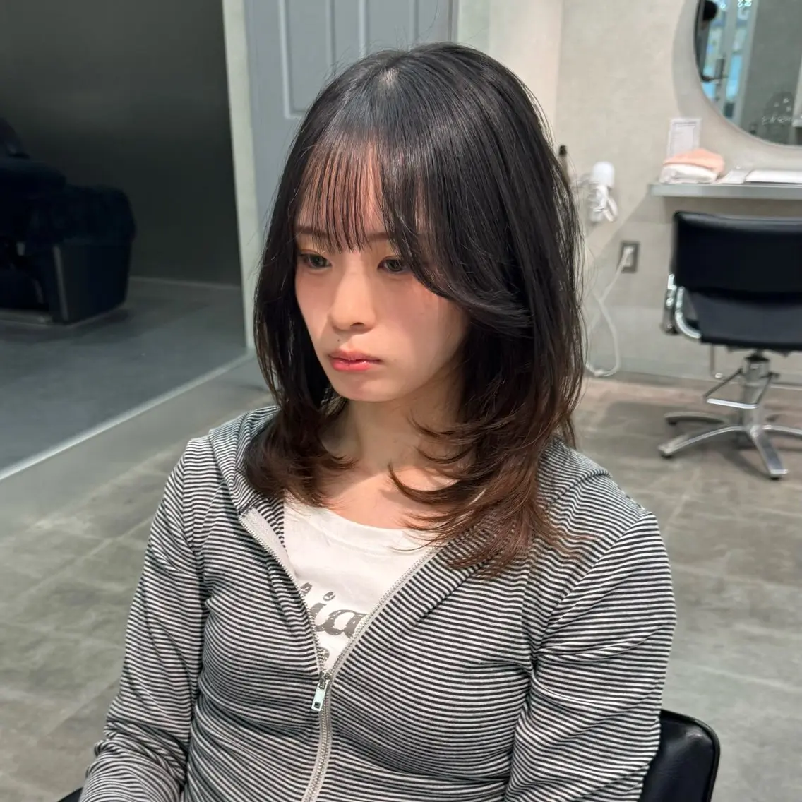 ミディアム カット 韓国特化🇰🇷千葉 /レイヤーカット竜生のヘアスタイル