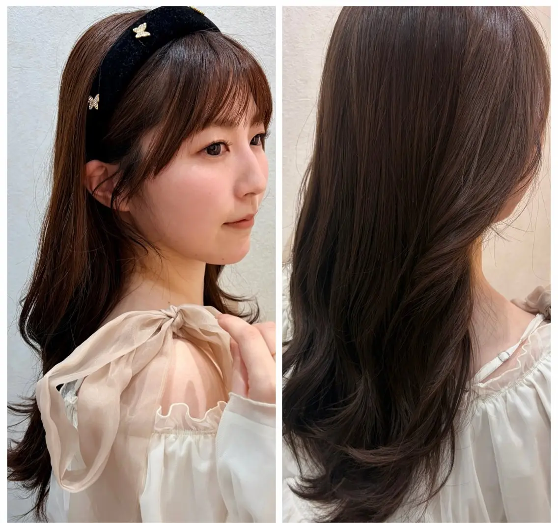 カット+艶髪カラー+クイックトリートメント+ヘッドスパの写真