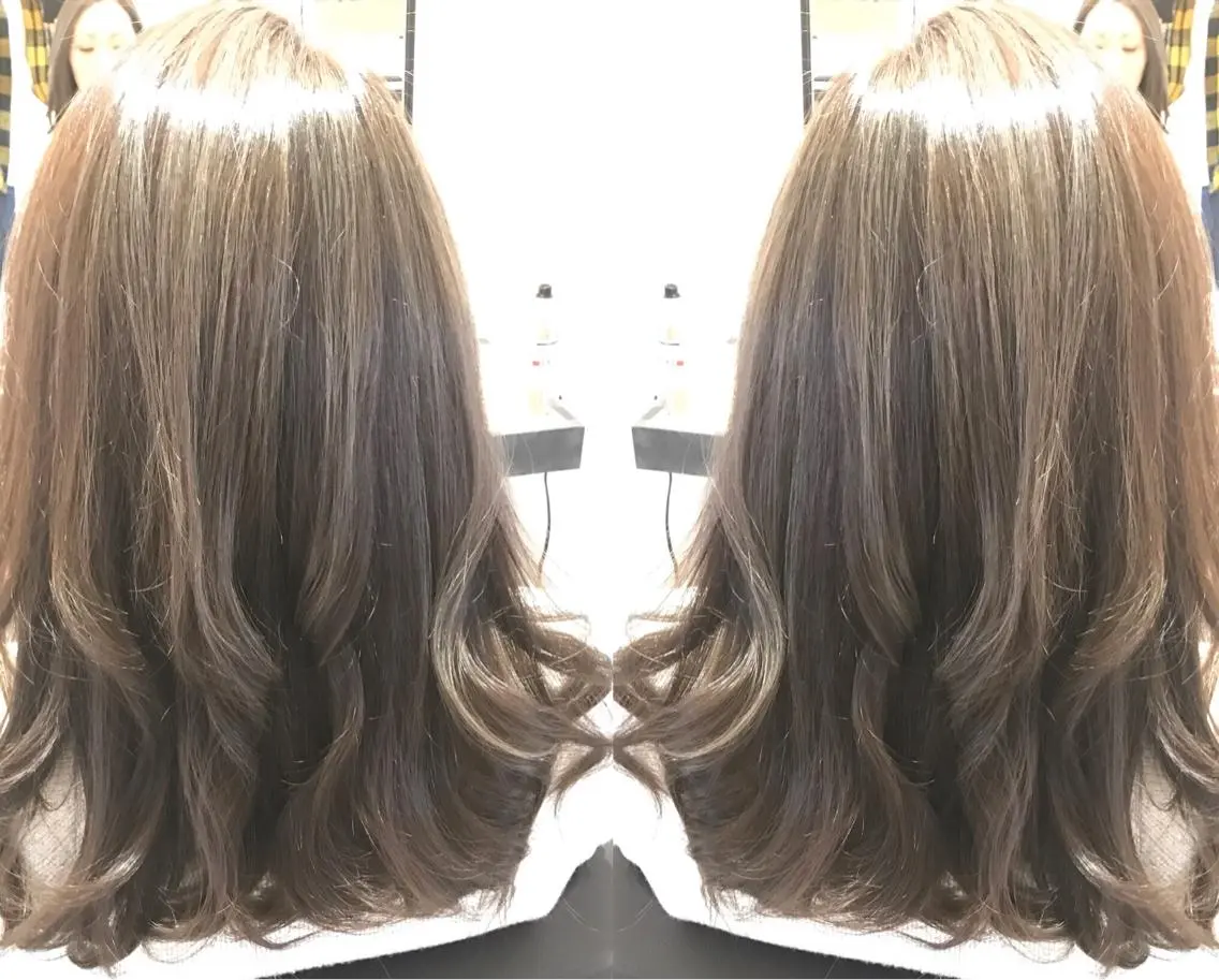 ミディアム アッシュ ヘッドスパ 髪質改善 ACTのヘアスタイル