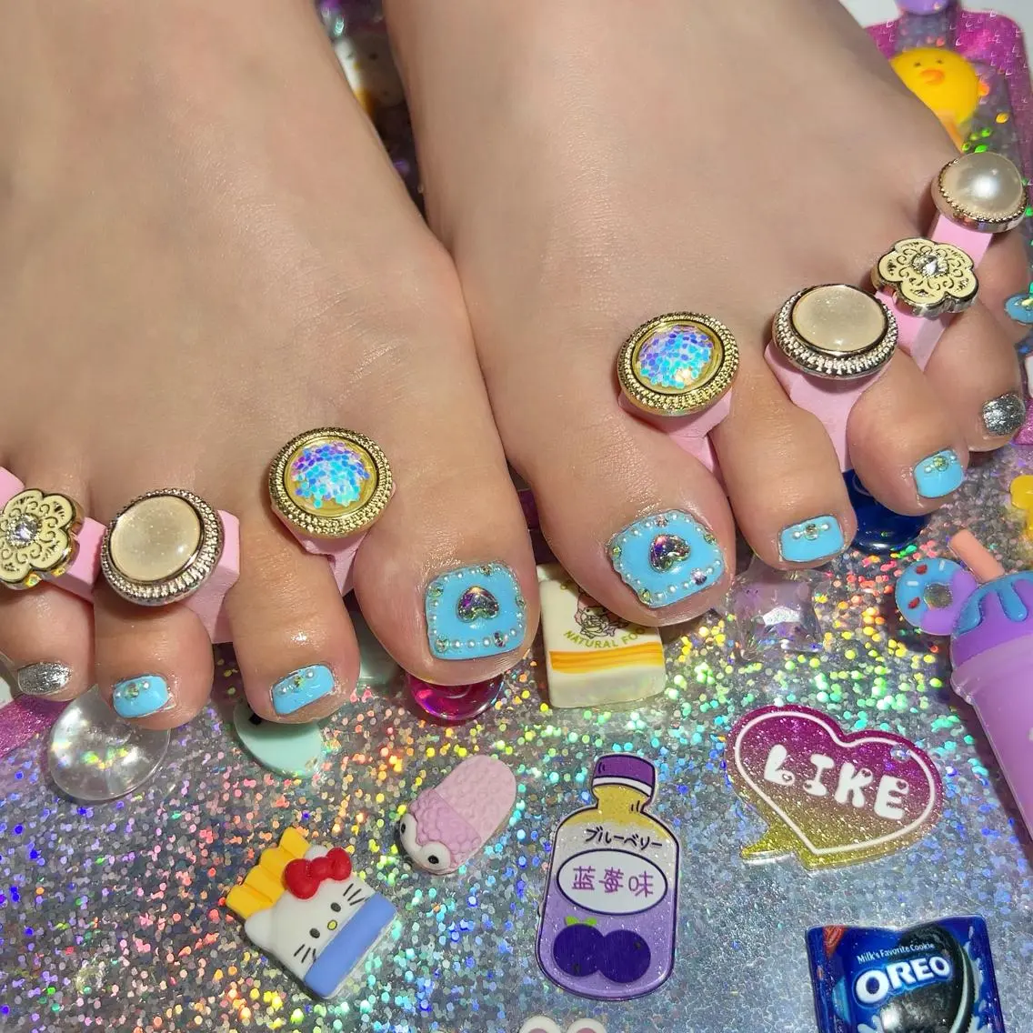 ネイル ハート ストーンネイル 【Yappy🌈】 💖P-tanaのネイルデザイン