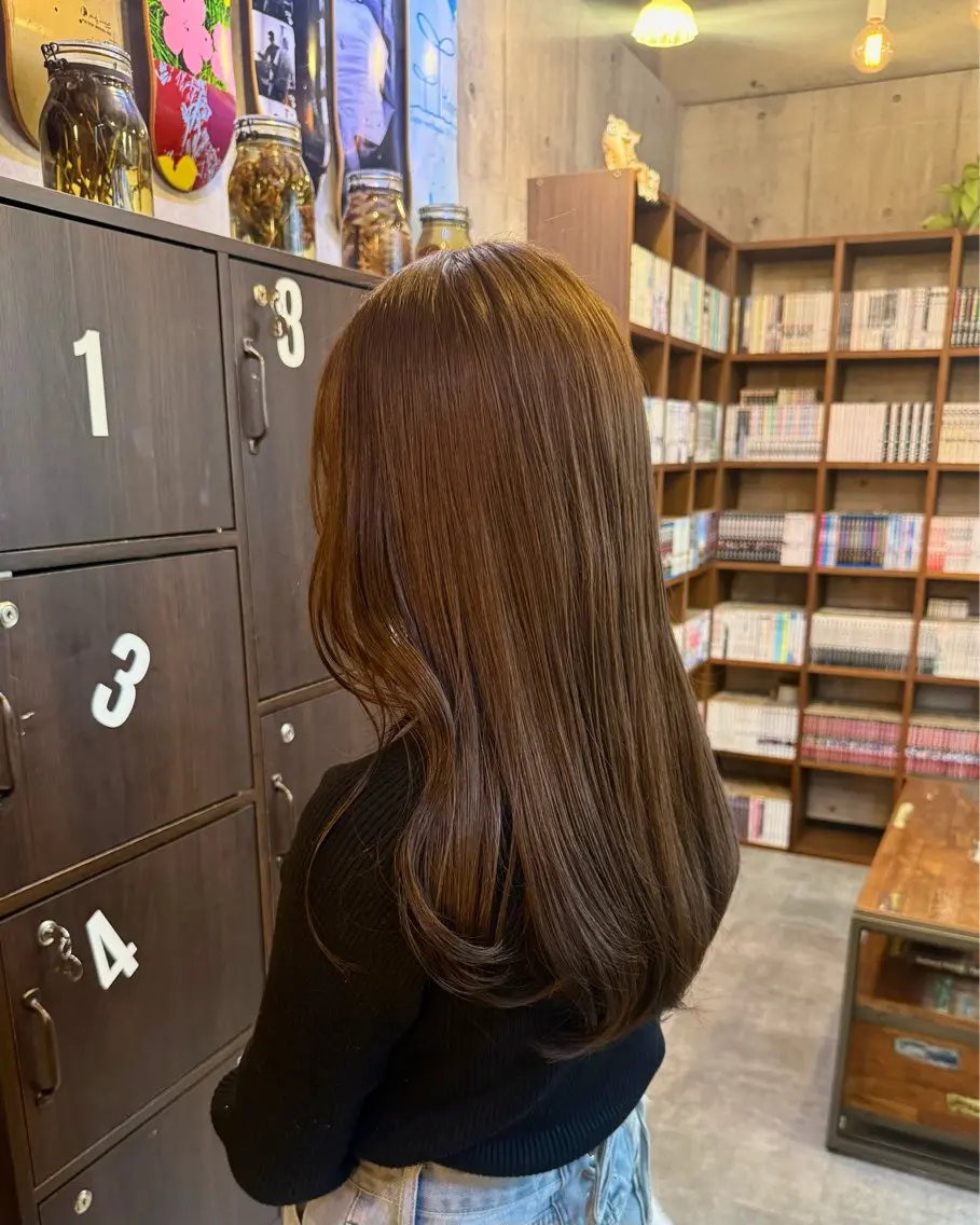 セミロング カラー ベージュカラー ブリーチ ブリーチなしカラー カット ヘアカラー トリートメント ナチュラル特化 naoki.のヘアスタイル