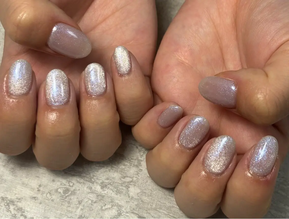 ネイル オーロラネイル フットネイル フレンチネイル ジェルネイル マグネットネイル ハンドネイル kiki nail たまプラーザのネイルデザイン