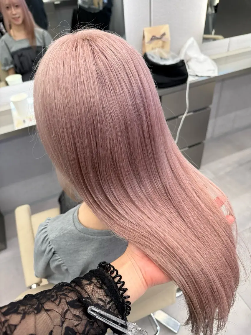 ロング ケアカラー 髪質改善 ヘアカラー akari/髪質改善 /ブリーチ/名古屋のヘアスタイル