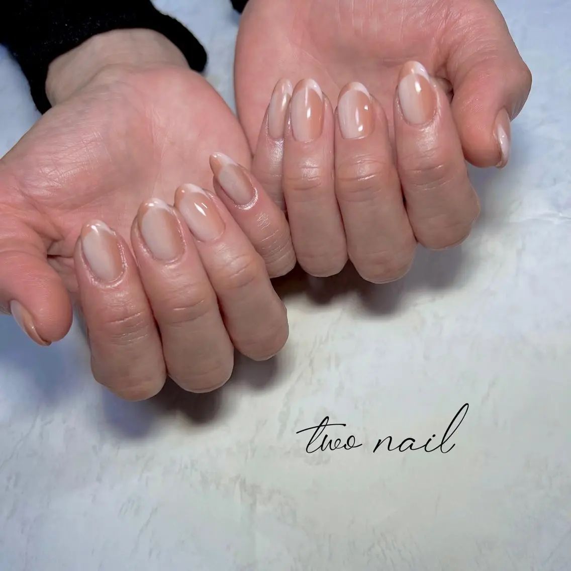 ネイル アートネイル フットネイル ハート ニュアンスネイル オフィスネイル two nailのネイルデザイン