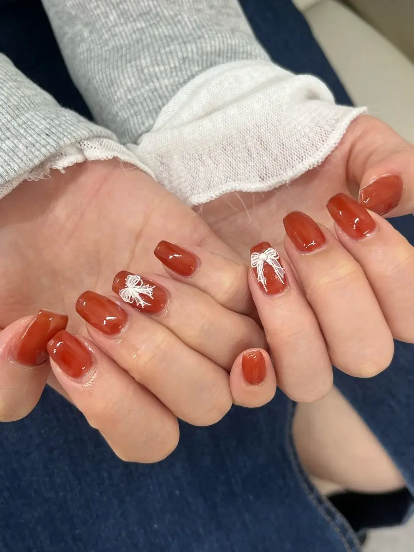 ネイル クリアネイル ワンカラーネイル schon 🎀saraのネイルデザイン