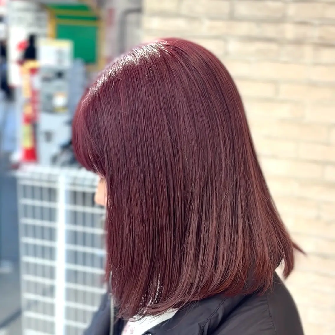 ミディアム カラー ブラウンカラー ピンクカラー ピンクブラウン ヘアカラー 横浜パーマ🌐ボブ✨ 暖色カラーもえかのヘアスタイル
