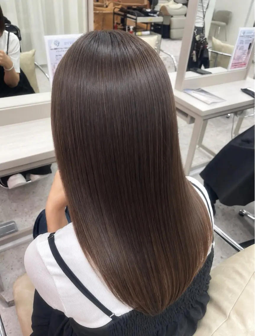 カラー ブリーチ ブラウンカラー 透明感カラー ブリーチなしカラー 髪質改善 ヘアカラー 縮毛矯正 COCO reiのヘアスタイル