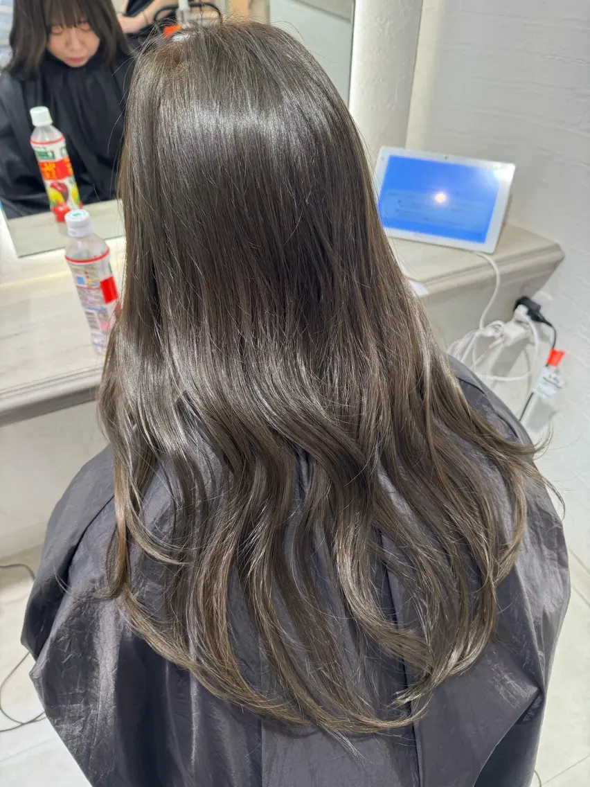 ロング ヘアカラー トリートメント 木村 ゆきのヘアスタイル
