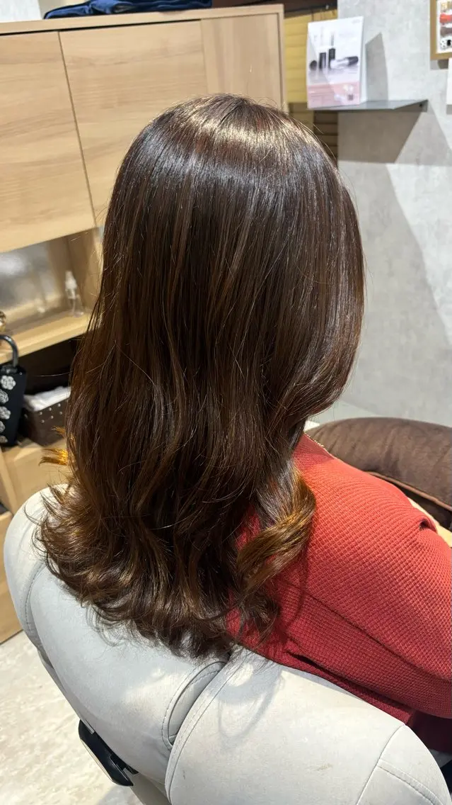 セミロング カラー 西村 春菜のヘアスタイル