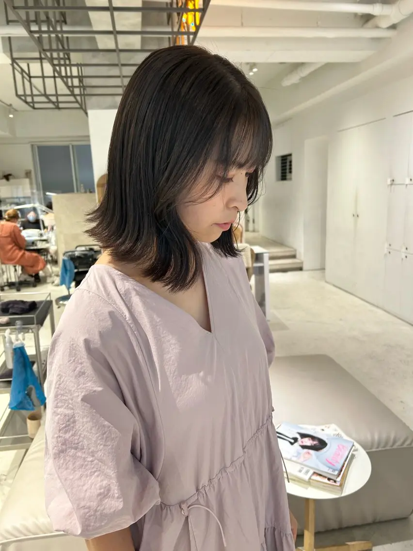 ミディアム カラー ベージュカラー ラベンダーカラー ラベンダーベージュ ヘアカラー 透明感カラー🫧 nanohaのヘアスタイル