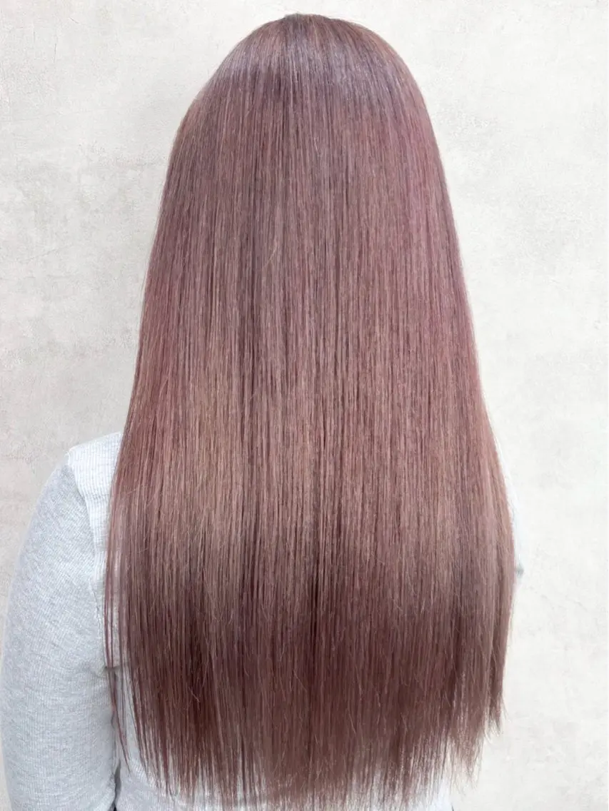 ロング カラー ブリーチ ピンクカラー 🫧透明感🫧ツヤ感 ✨️カラー特化のヘアスタイル