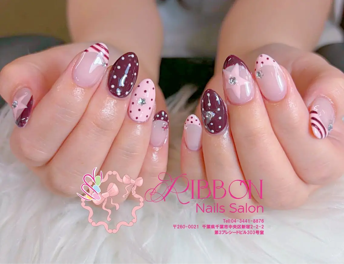 ネイル フットネイル フレンチネイル ジェルネイル マグネットネイル 持ち込み ハンドネイル Ribbonnail salonのネイルデザイン