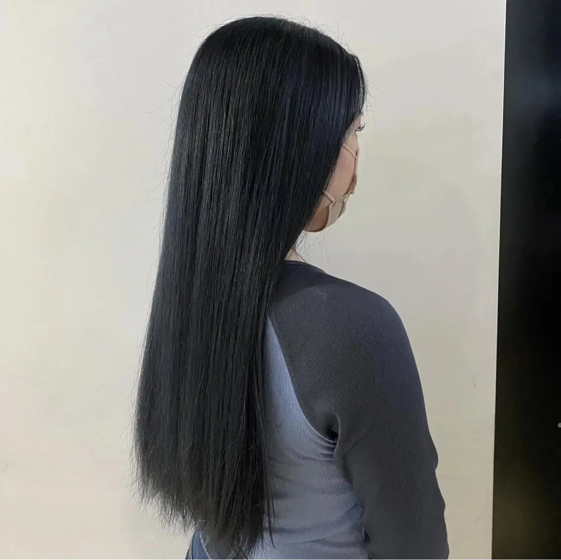 ロング カラー 黒髪 ブルーカラー ブルーブラック yuu/髪質改善 カラー🌛のヘアスタイル