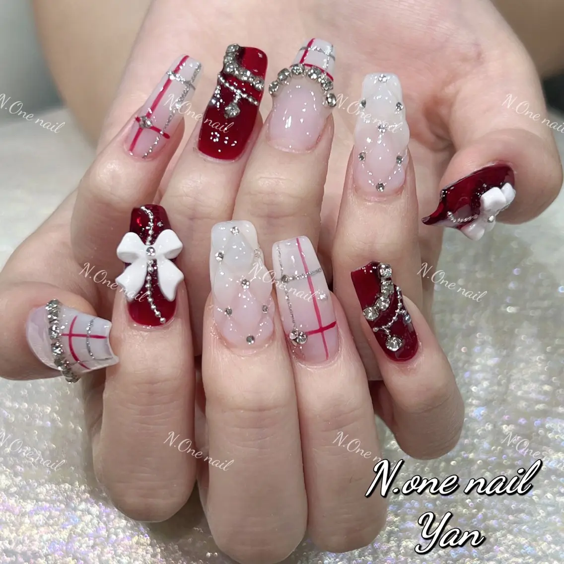 ネイル 長いだし/スカルプ/ パラシェルN.oneのネイルデザイン