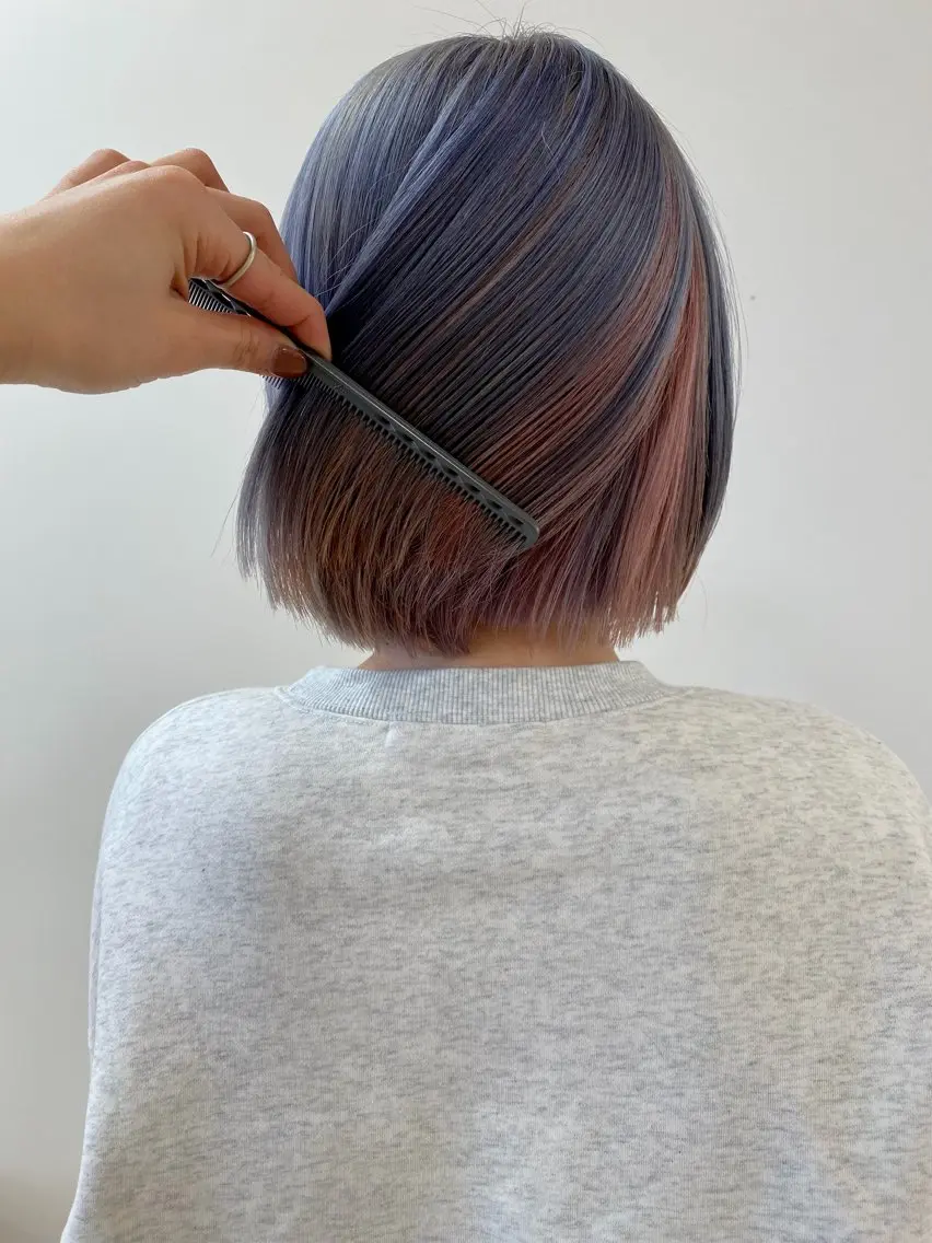 ショート カラー インナーカラー ブリーチ✨/似合わせ カラー🎀/Yuzuのヘアスタイル