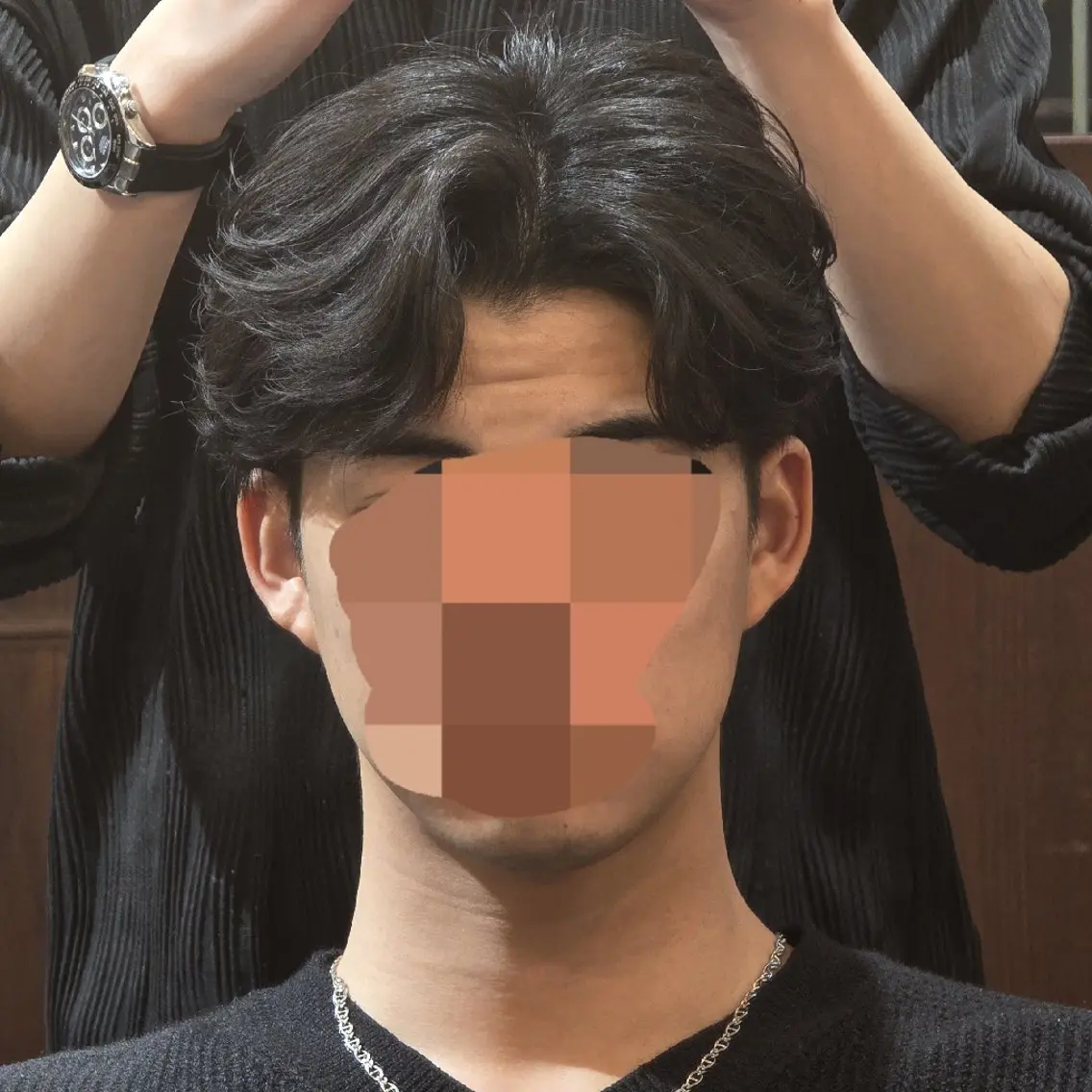 ショート パーマ メンズ センターパート メンズパーマ カット パーマ RYU/毛流れパーマ /前髪立ち上げ⚡️のヘアスタイル