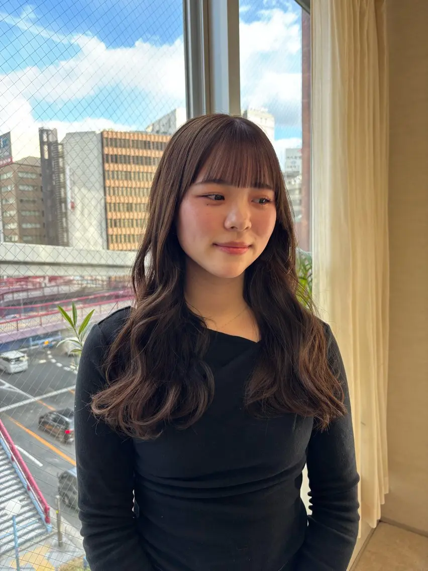 セミロング ヘアカラー トリートメント 段野吾颯 ／ベージュカラーのヘアスタイル