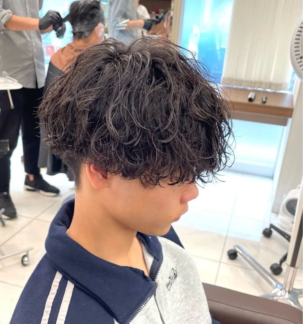 ショート パーマ メンズ カット パーマ トリートメント 【メンズ特化】 池田大成✂︎のヘアスタイル