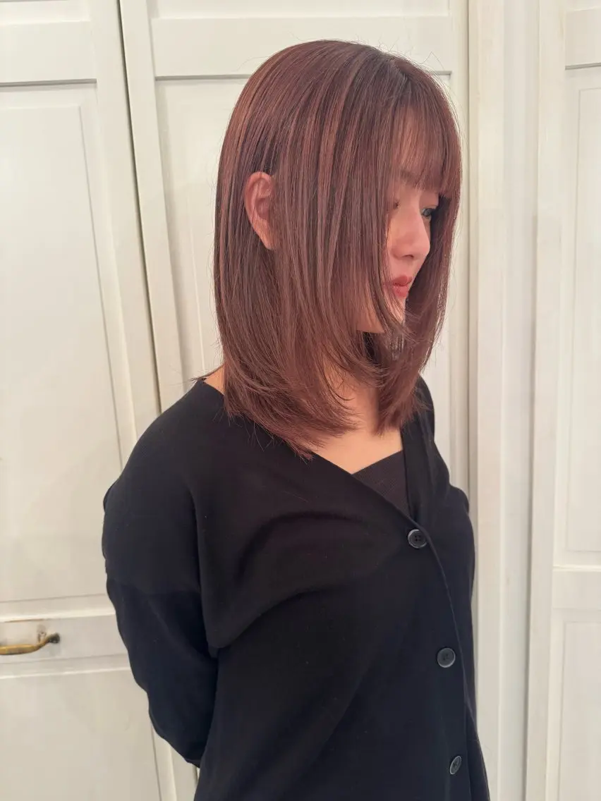 カラー ヘアカラー ブリーチカラー🎀 韓国風/寺門美優のヘアスタイル