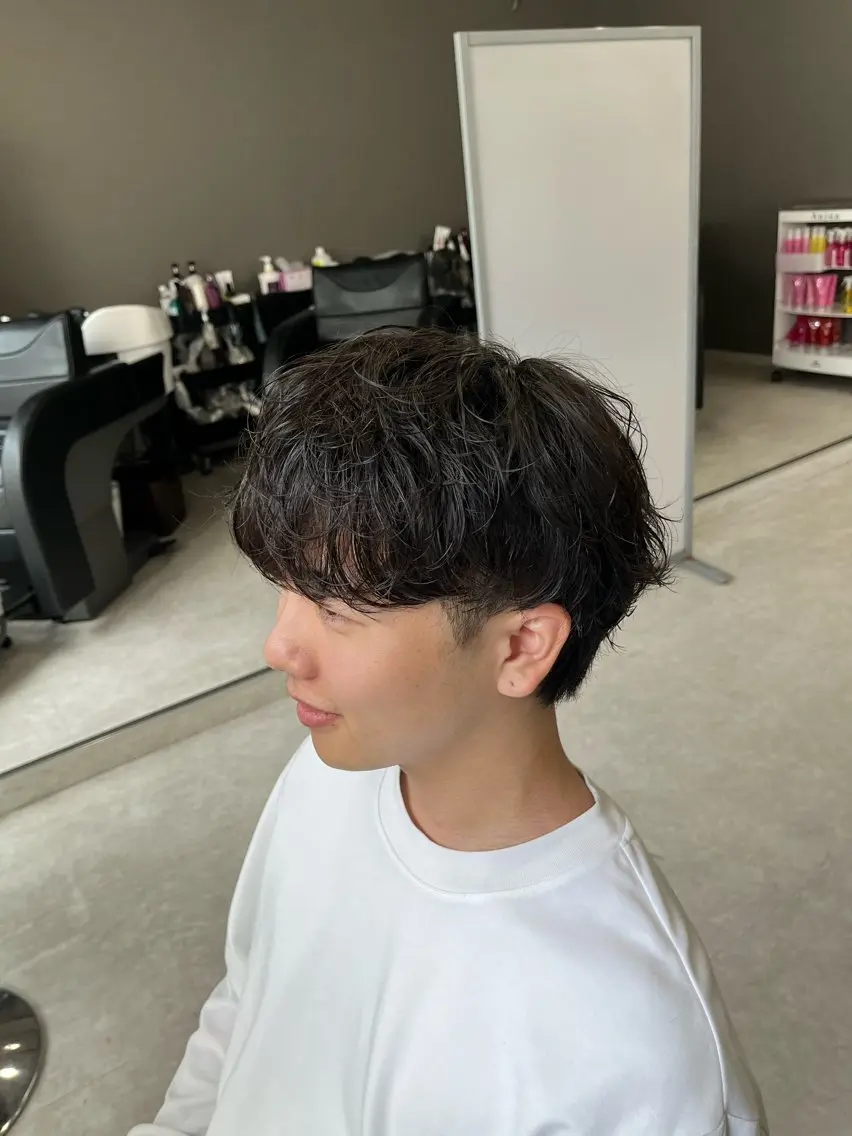 ショート パーマ メンズ メンズパーマ カット ヘアカラー パーマ トリートメント ヘッドスパ メンズ特化/パーマ /フェード/洋輔のヘアスタイル