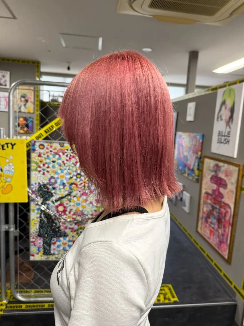 カラー ピンクカラー ヘアカラー 🎀 MIHO🎀のヘアスタイル