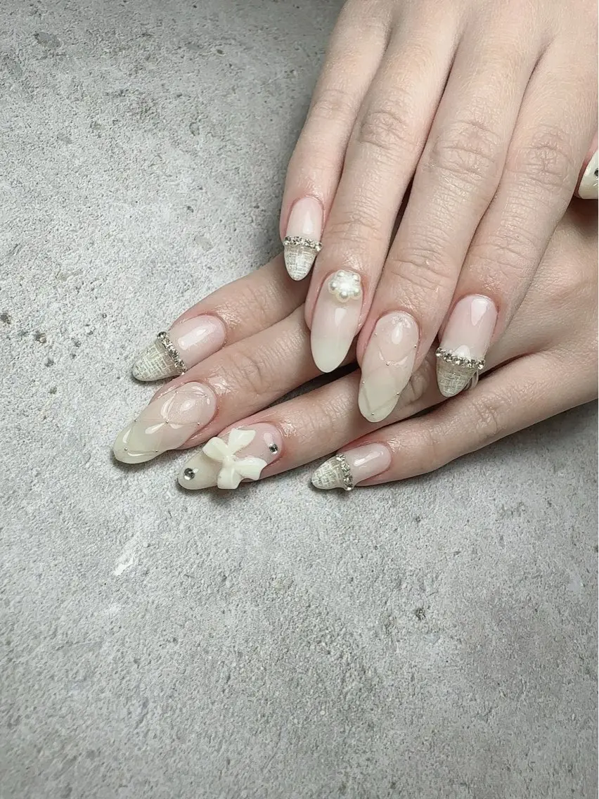 ネイル アートネイル 入学式 ハート マグネットネイル 持ち込み ハンドネイル Nailsalon Mimiy..♡のネイルデザイン