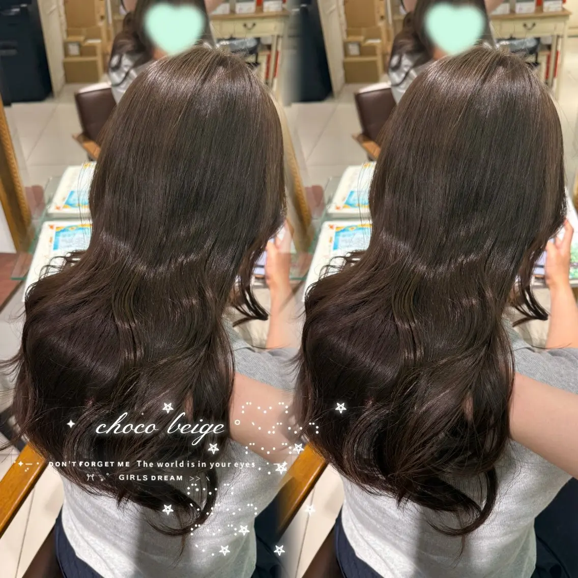 ロング カラー ベージュカラー ブラウンカラー チョコレートブラウン 透明感カラー トリートメント ヘアカラー トリートメント まろやか艶ベージュ 🧸🪞Honoのヘアスタイル
