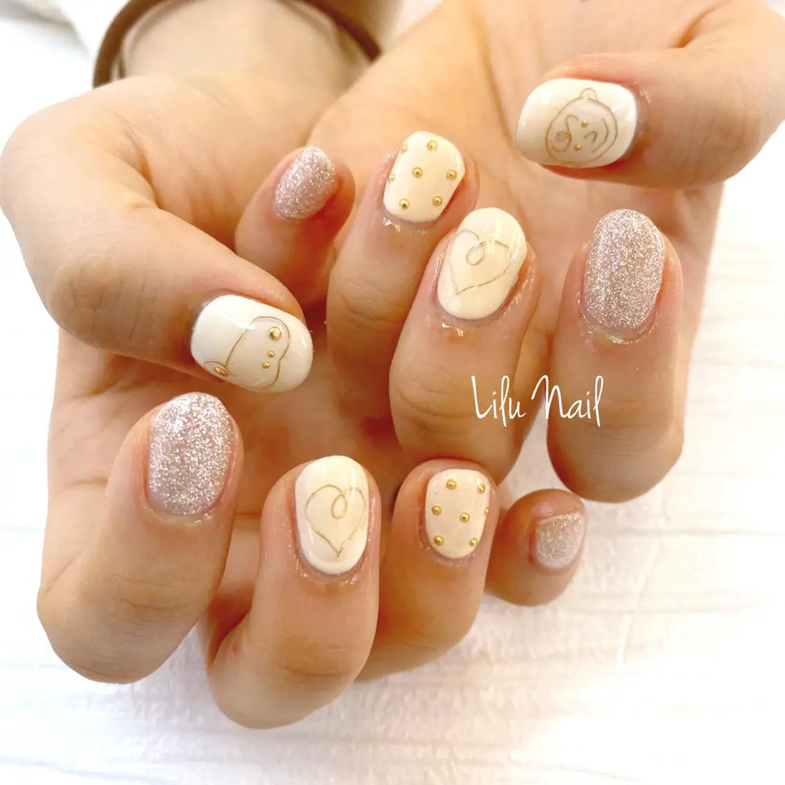 キッズ モチの良さ◉ フィルインネイル♡のネイルデザイン