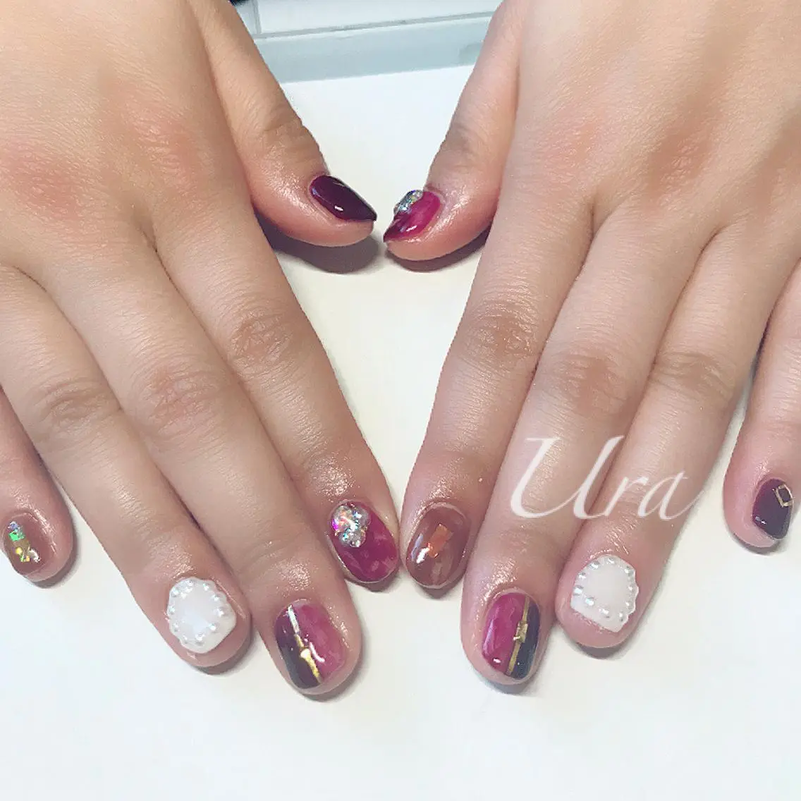 ネイル ボルドー UrakoNail 《nail》のネイルデザイン