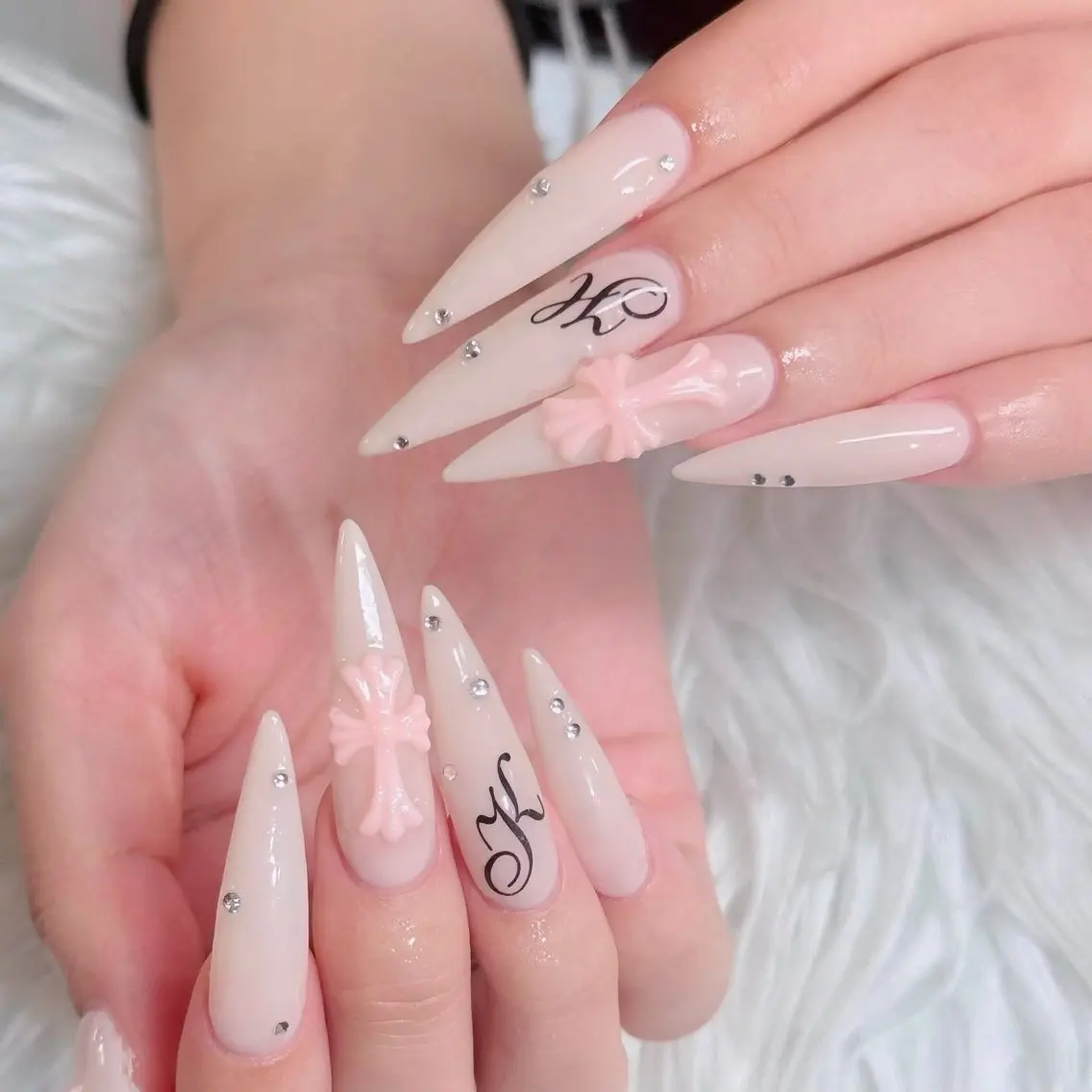 ネイル フットネイル フレンチネイル グラデーション 韓国ネイル ロングネイル ハンドネイル Hani Nail Salonのネイルデザイン