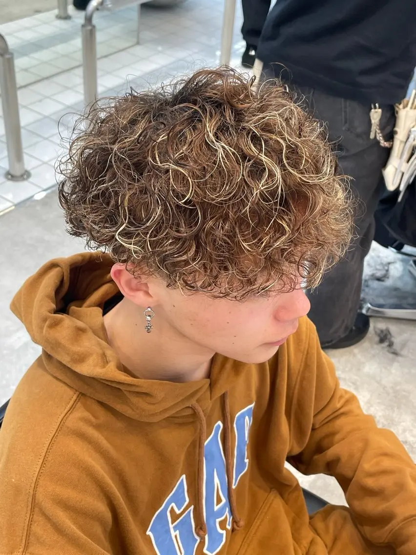 カラー パーマ メンズ カット ヘアカラー パーマ fifth 武正 琉生のヘアスタイル