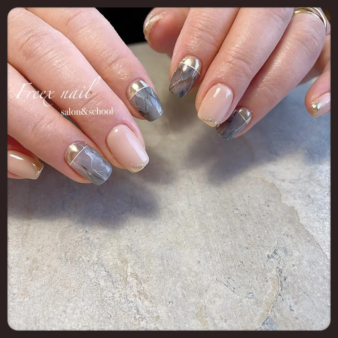 ネイル 大理石ネイル(マーブル) ハンドネイル ハンドケア freex nail /ニュアンス/個性派のネイルデザイン