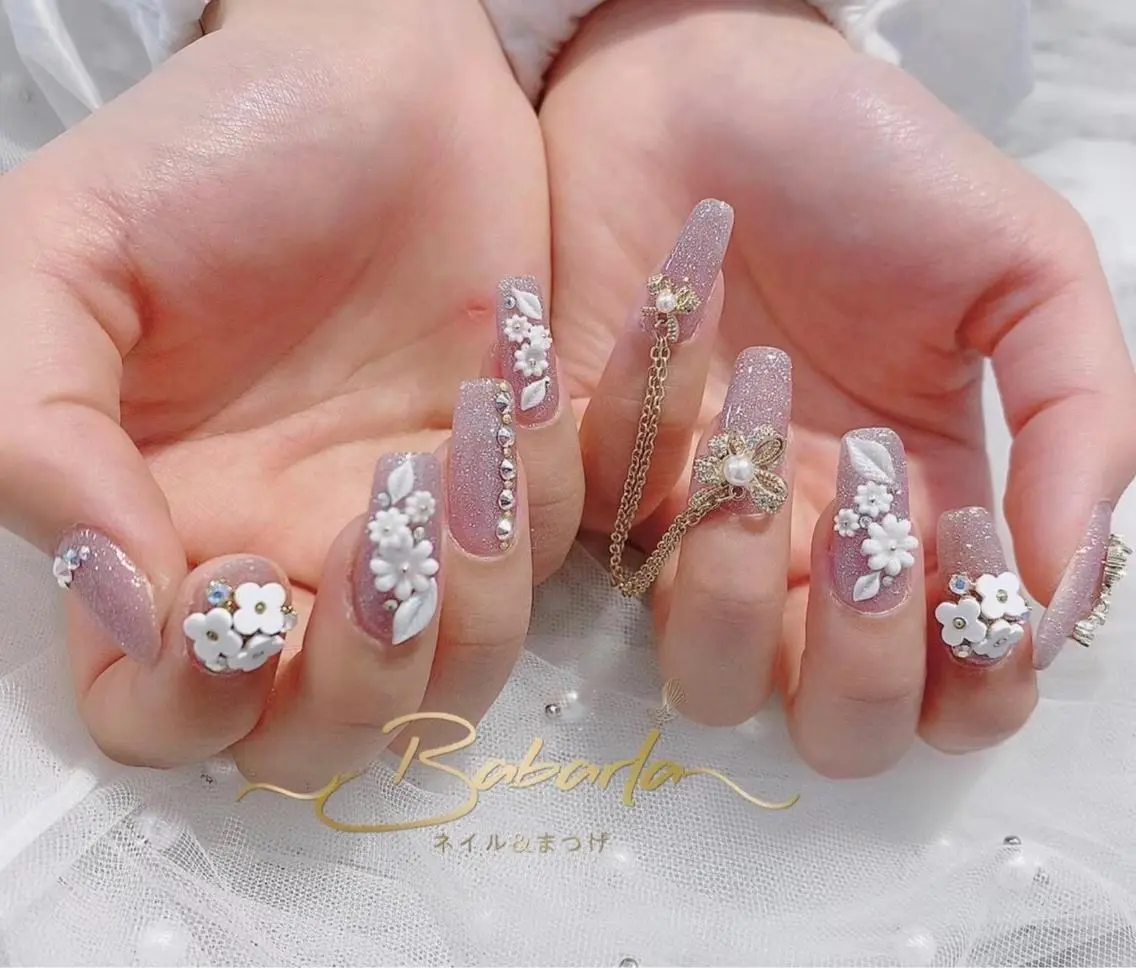 ネイル アートネイル ピンク Babarla Nailのネイルデザイン
