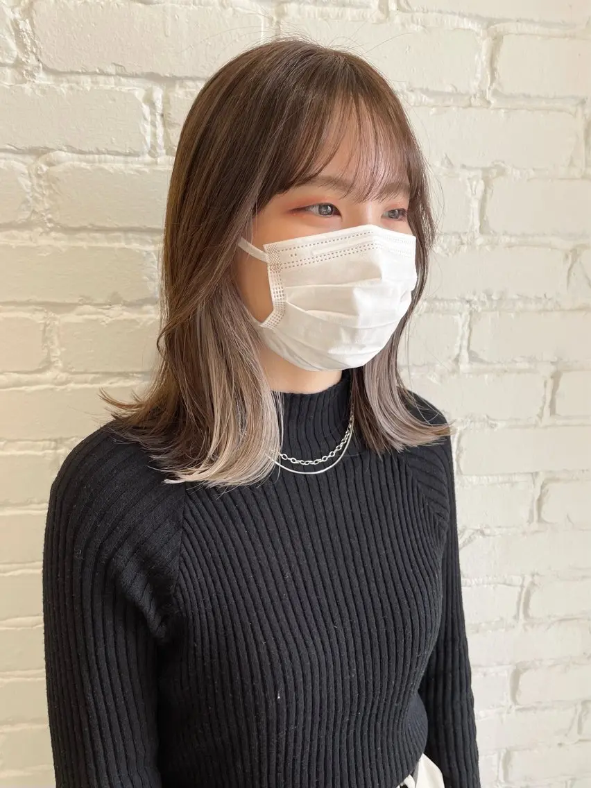 ミディアム 🌿透明感カラー 松本麻里奈🌼のヘアスタイル