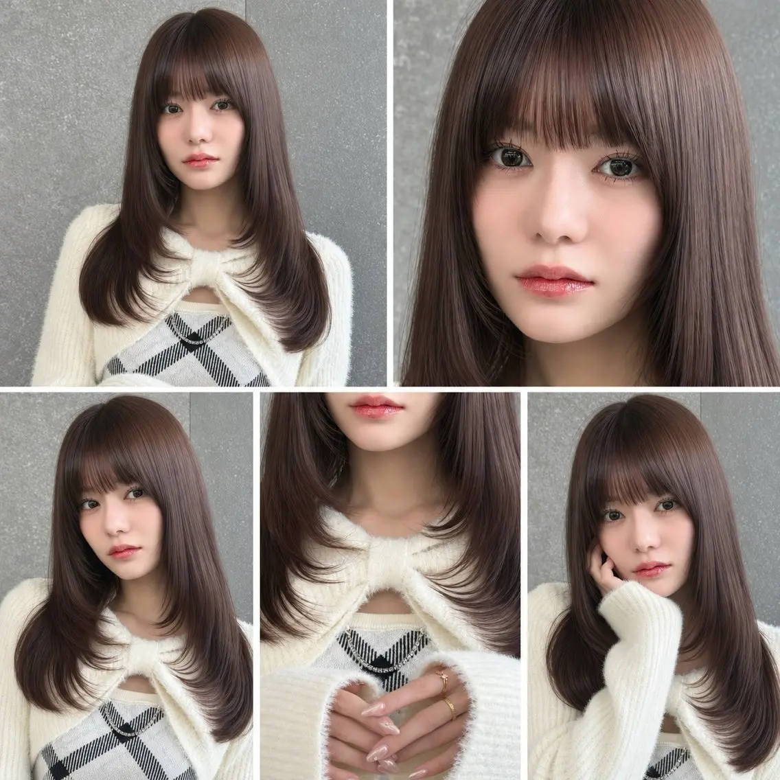 ミディアム カラー カット ヘアカラー トリートメント 🦋韓国風レイヤー/ 艶髪矯正🦋凛太郎のヘアスタイル