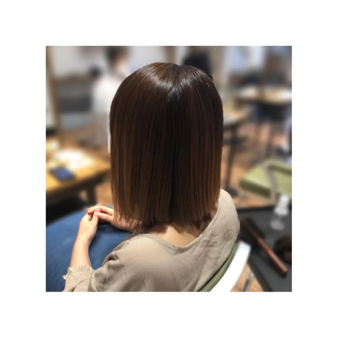 ミディアム 縮毛矯正 まちだ ひとみのヘアスタイル