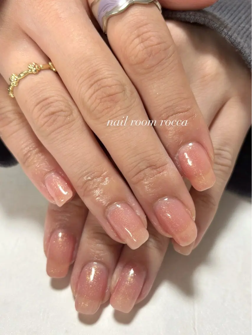 ネイル ラメ(グリッター) ピンク ハンドネイル 茂野 恵のネイルデザイン