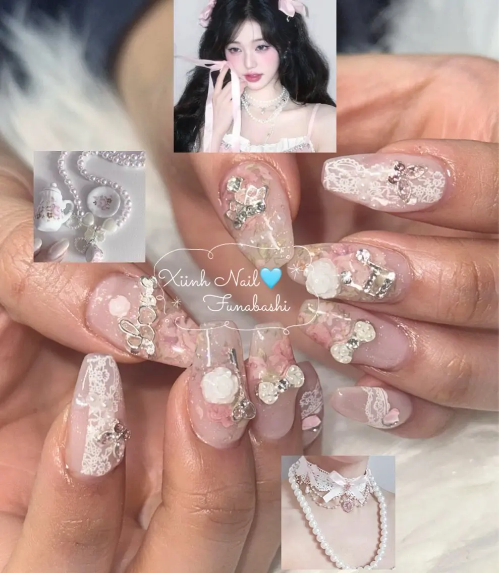 ネイル チークネイル 桜ネイル 長さ出し フットネイル ジェルネイル ハンドネイル XIINH NAIL SALONのネイルデザイン