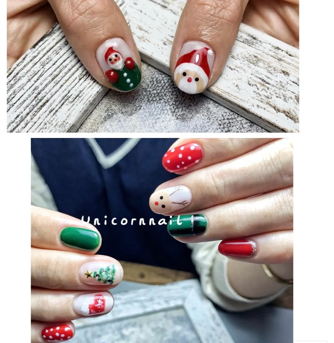 ネイル 冬ネイル クリスマス Unicorn Nail 矢場町店のネイルデザイン