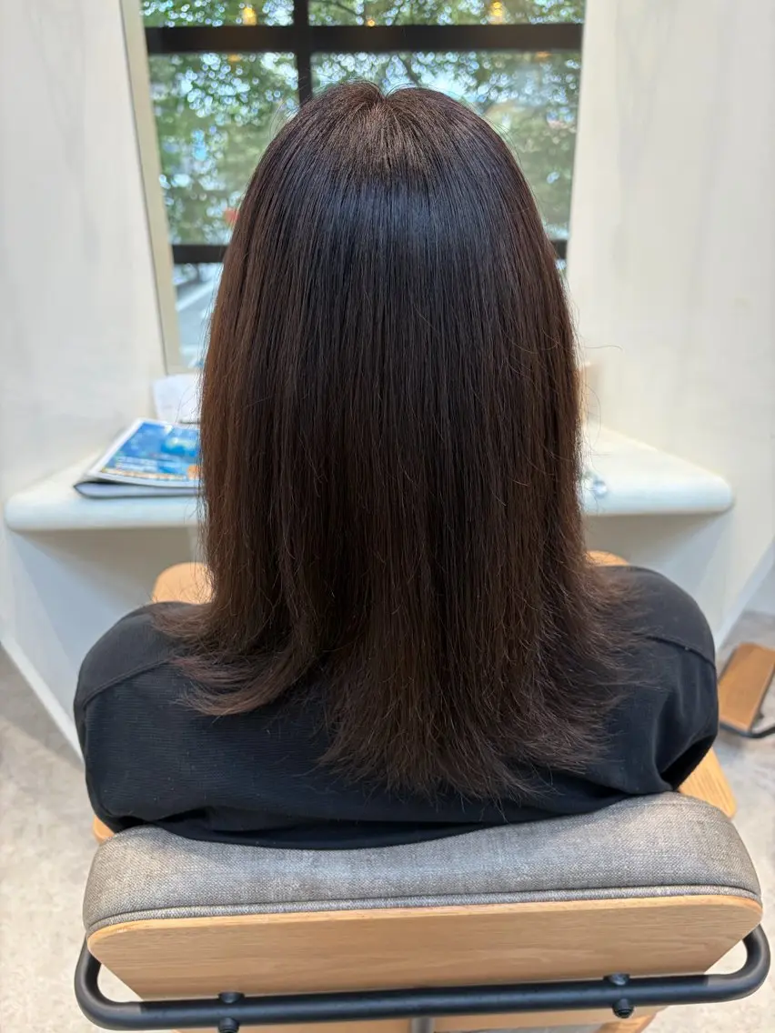 ミディアム カラー ヘアカラー 志村 梨帆のヘアスタイル