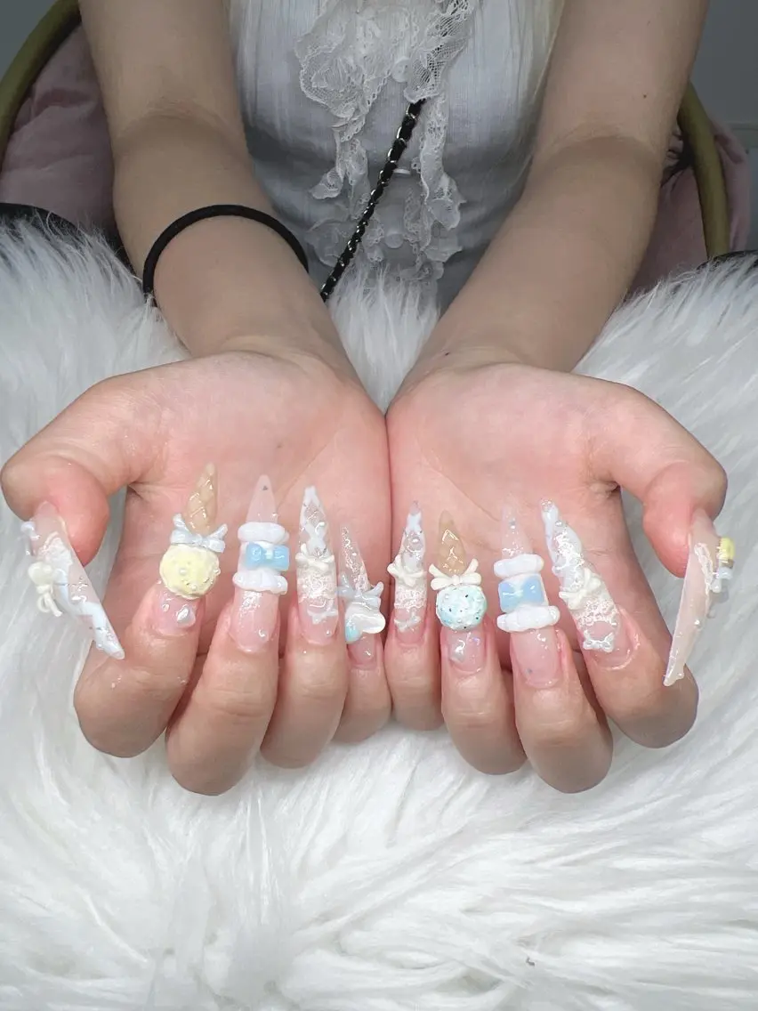 ネイル ハンドネイル Lee Nails チップ長さだし専門店のネイルデザイン
