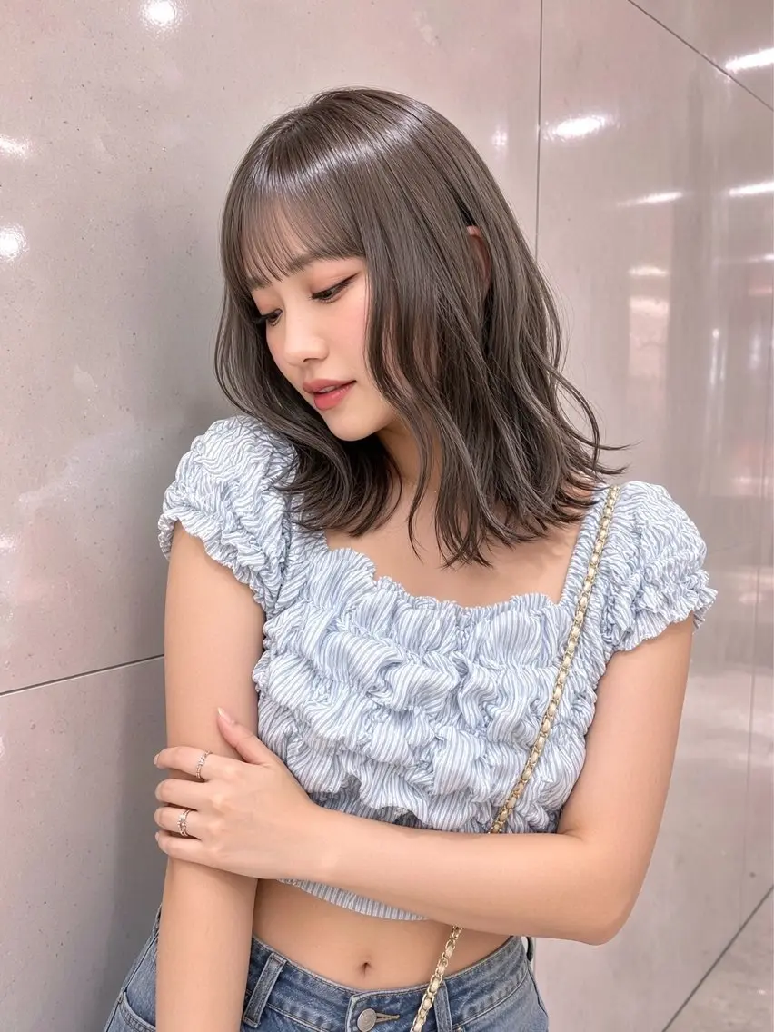 セミロング カラー カット ヘアカラー トリートメント 成城美容室 YOSHIMURAのヘアスタイル