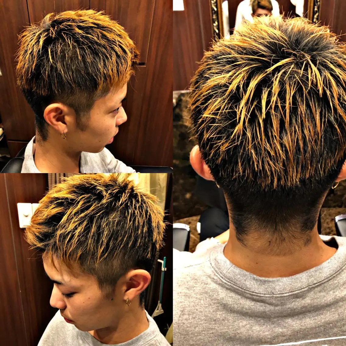 ショート メンズ フェードカット ツーブロック 菅野 綺華のヘアスタイル