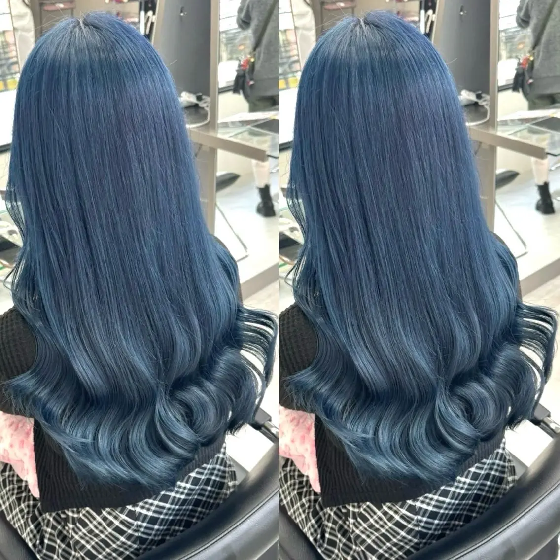 カラー ブリーチ ブルーカラー ケアブリーチ 透明感カラー 髪質改善 ヘアカラー ヘアメ🎀ハイトーン 🩵エクステ🪄しほのヘアスタイル