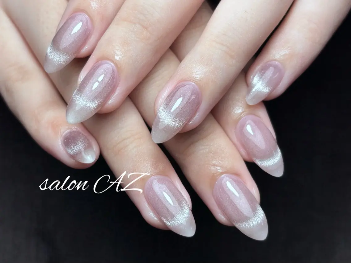 ネイル アートネイル フレンチネイル マグネットネイル ニュアンスネイル オフィスネイル ハンドネイル salon AZのネイルデザイン