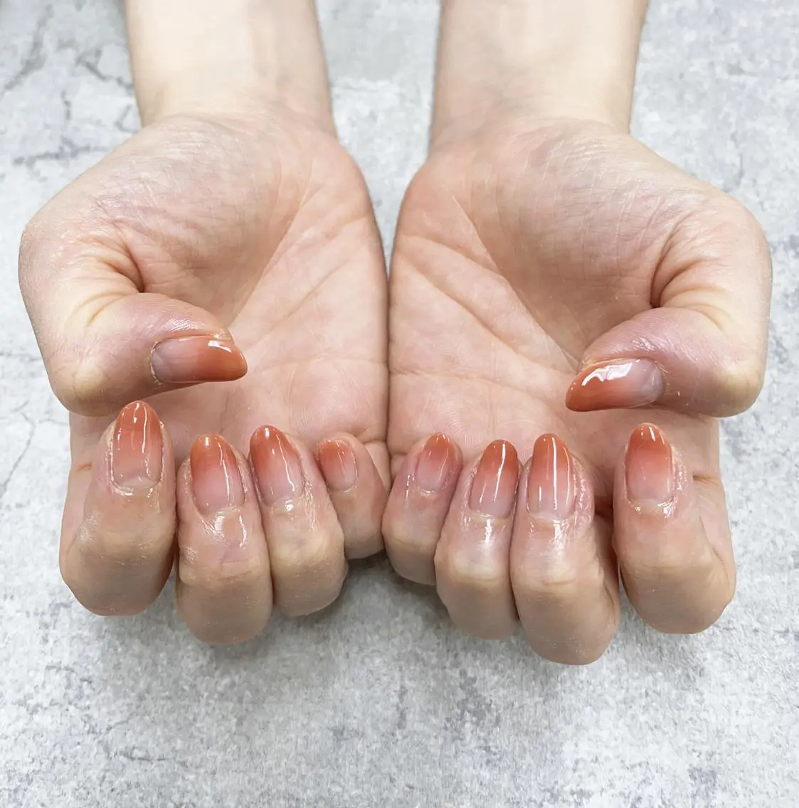 ネイル フットネイル フレンチネイル ジェルネイル ガラスフレンチ グラデーション FASTNAIL PLUS 新宿店のネイルデザイン