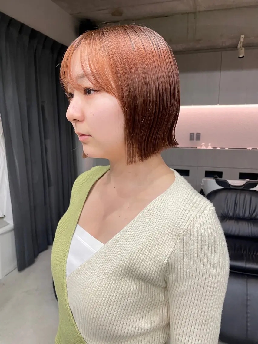 ミディアム カラー カット ヘアカラー トリートメント 表参道🌿赤み消し カラー/チナツのヘアスタイル