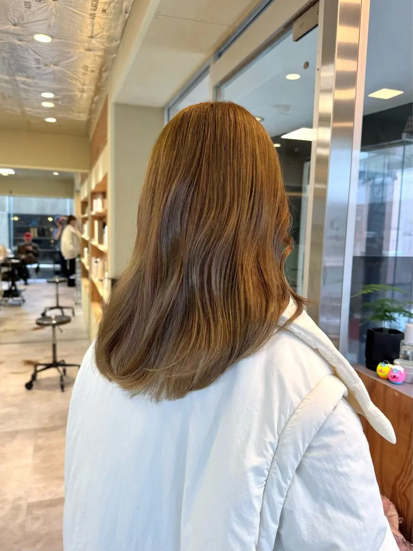 🌱柔らかく揺らぐニュアンススタイル|カット+透明感カラー+BYKARTE髪質改善🌱の写真