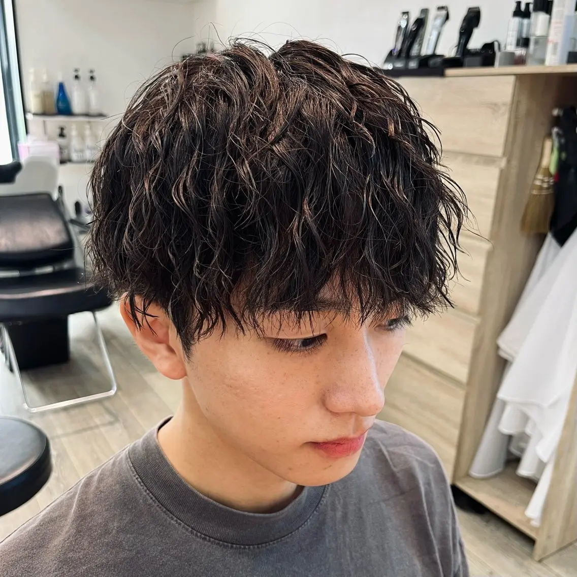 ショート パーマ メンズ 大人メンズスタイル 小林秀徳のヘアスタイル