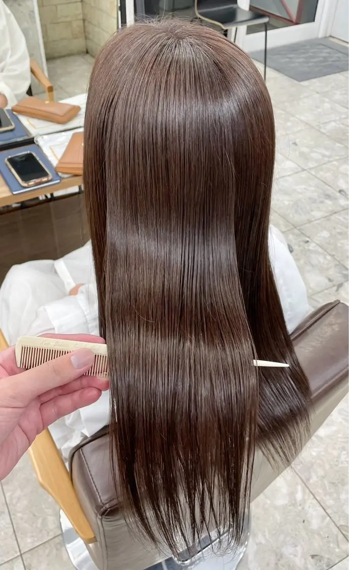 セミロング カラー 他店で断られた方⭕️ ハイライト特化 須永のヘアスタイル